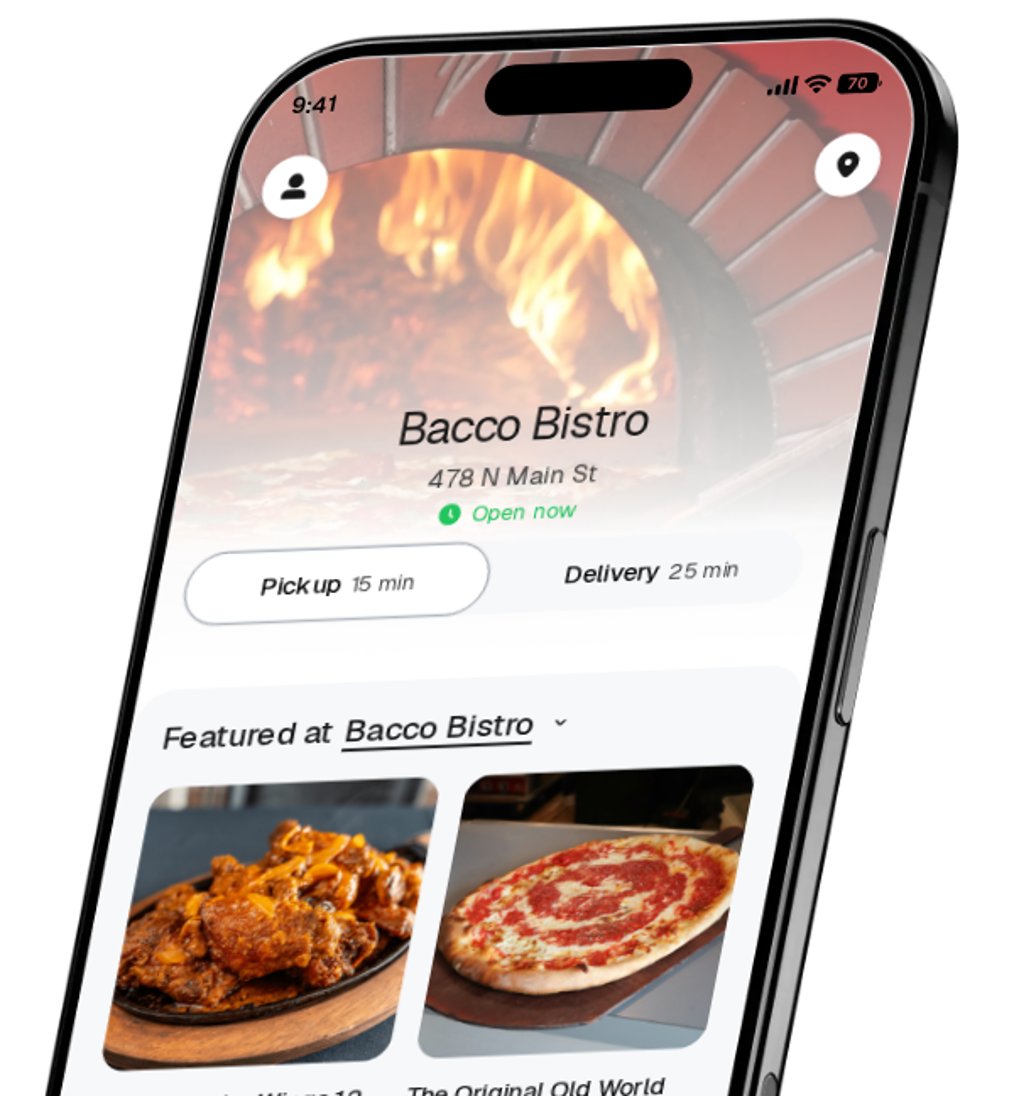 Bacco Bistro app preview